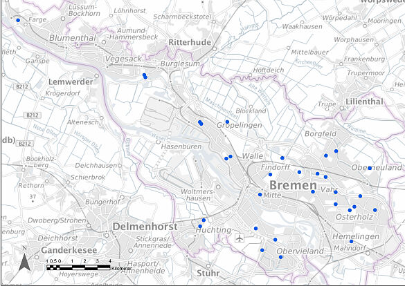 Fokusgewässer im Projekt Klimpark