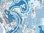 Modellierung Überflutungsgefährdungen. Quelle: MUST/SUBV/Dr. Pecher AG