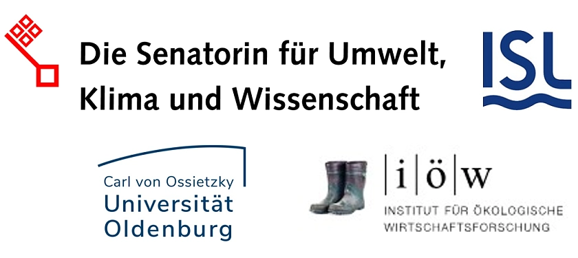 BREsilient Logos Projektpartner:innen (SUKW, ISL, IÖW, UOL)