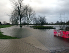 Hochwasser Pauliner Marsch 
˜ Bildnachweis: Meyerdirks