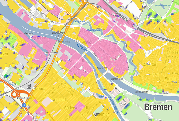 Zuschnitt Stadtklimaanalyse Stadtgemeinde Bremen