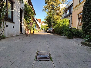 Foto von der Starkregenangepasste Umgestaltung des Borcherswegs in Bremen