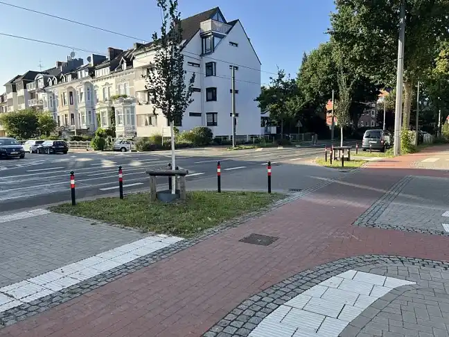 Foto der Grünfläche in der Busestraße in Bremen zur Überflutungsvorsorge