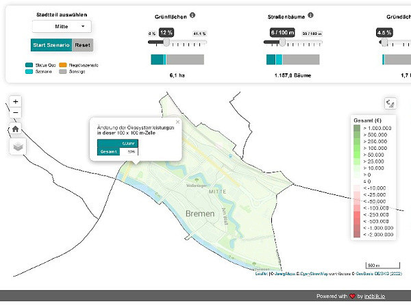 Foto von der Web-Anwendung 