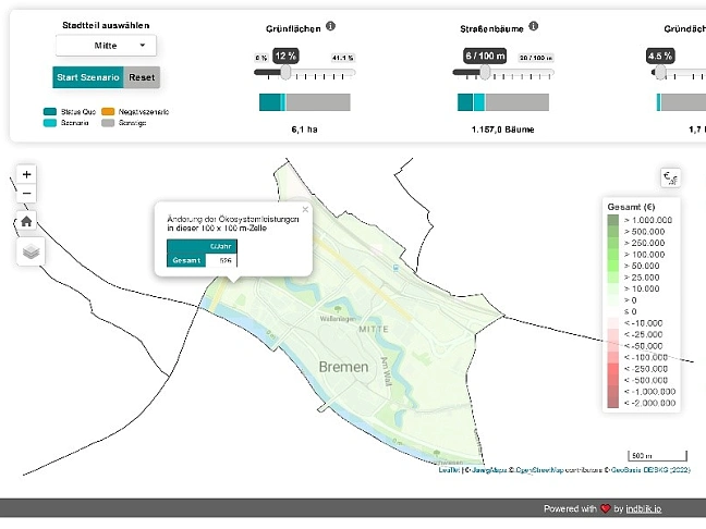 Foto von der Web-Anwendung 
