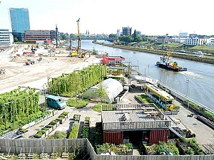 Foto von oben aus der Luft auf die Gemüsewerft in Bremen