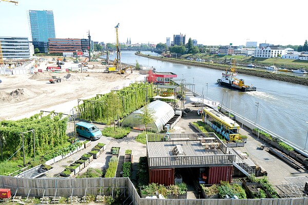 Foto von oben aus der Luft auf die Gemüsewerft in Bremen