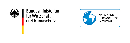 Logo des Bundesministeriums für Wirtschaft und Klimaschutz und Logo der nationalen Klimaschutzinitiative 